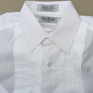 🔥 SALE DONI BARASSI Men’s White Tux Dress Shirt | XS 30/31